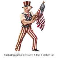 12 Pack Bulk Jointed Uncle Sam Party Decoration
