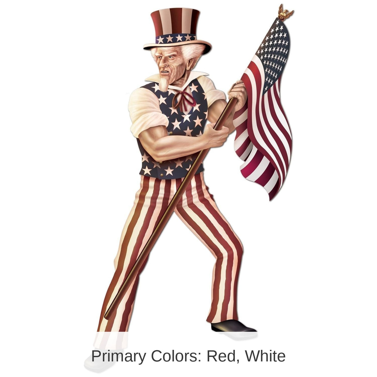 12 Pack Bulk Jointed Uncle Sam Party Decoration