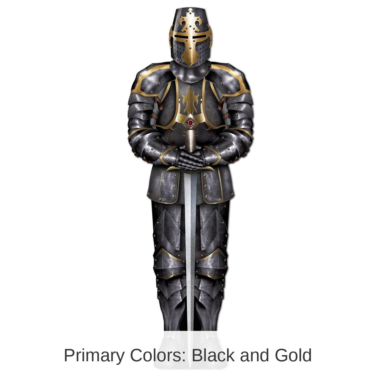 12 Pack Bulk Jointed Black Knight Party Decoration