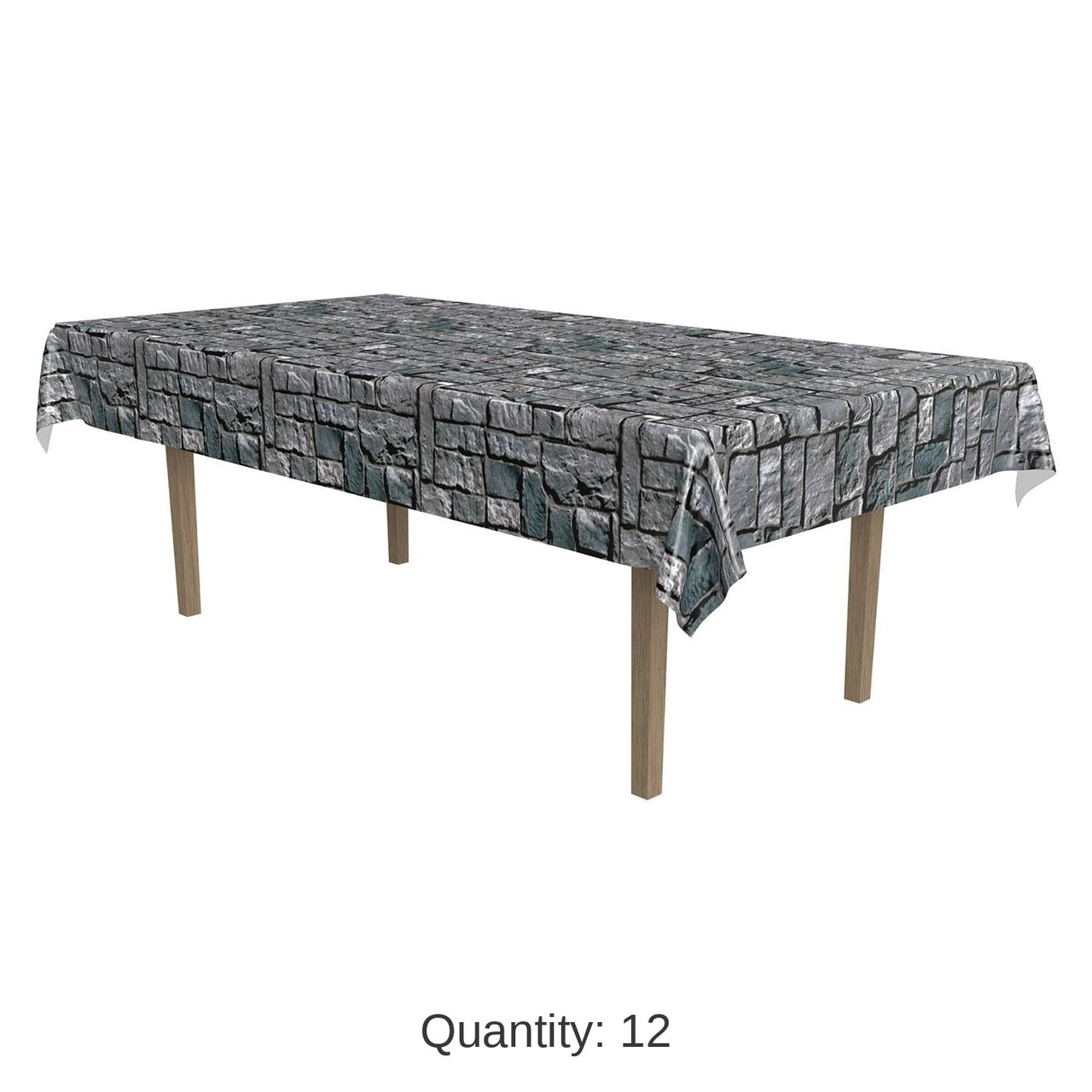 12 Pack Bulk Halloween Stone Wall Tablecover