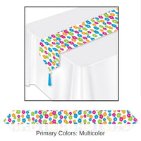 12 Pack Bulk Luau Party Printed Hibiscus Paper Table Runner