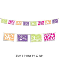 12 Pack Bulk Fiesta Picado Style Pennant Banner
