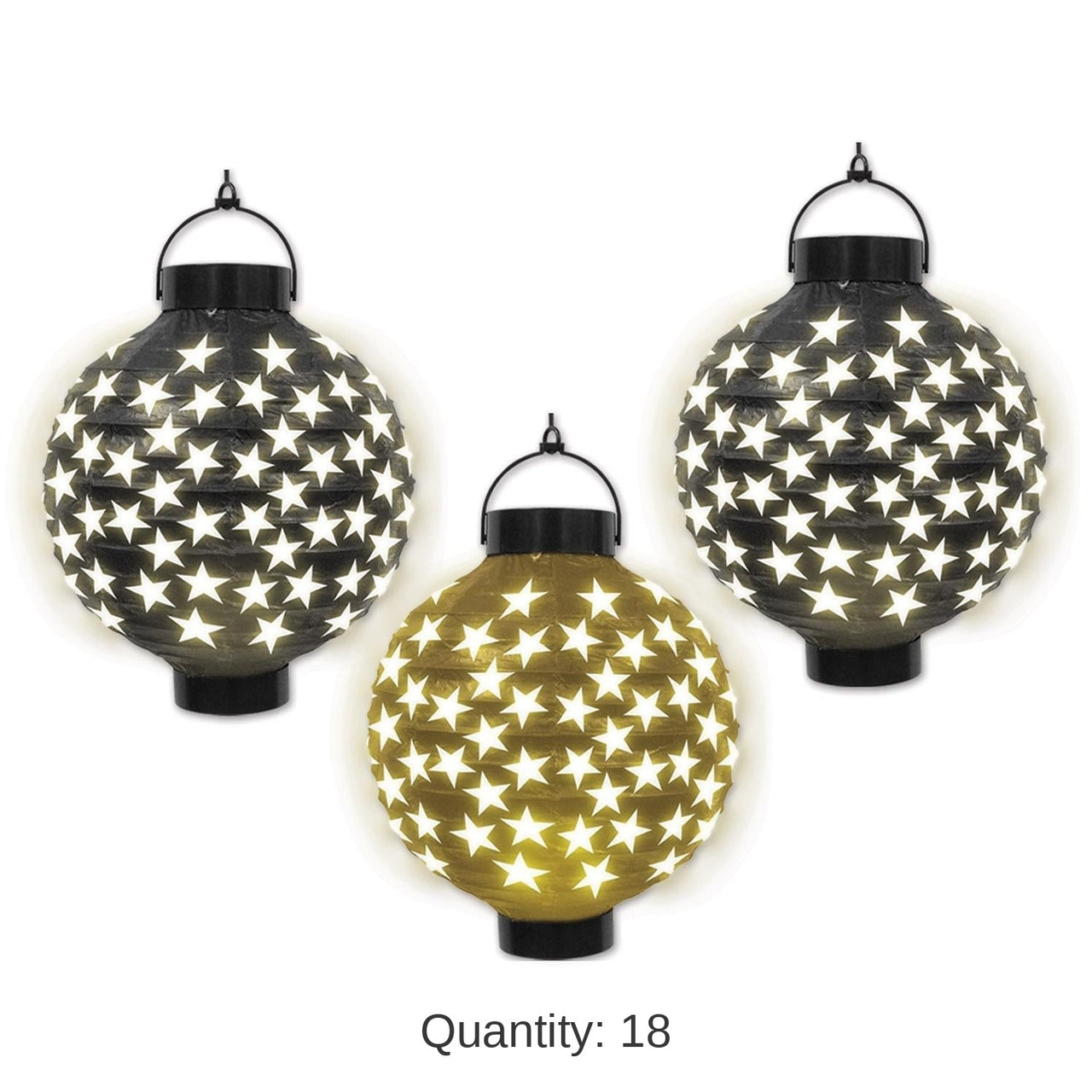 18 Pack Bulk Light-Up Party Paper Lanterns