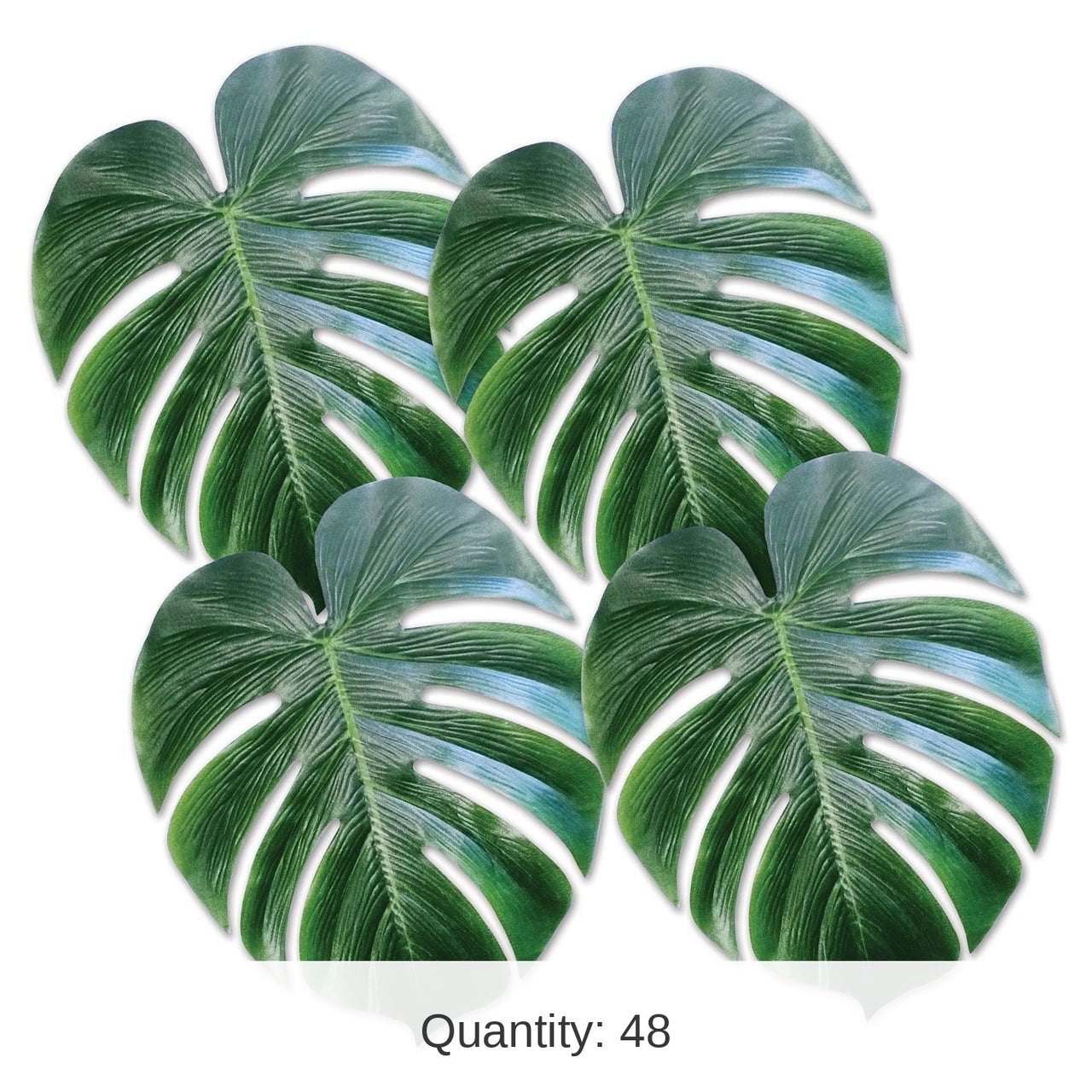 48 Piece Bulk Luau Party Tropical Palm Leaves