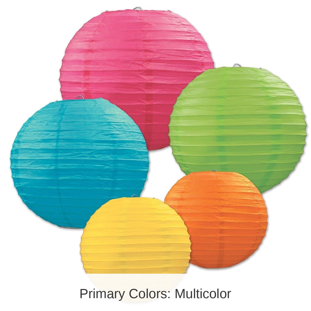 6 Pack Bulk Party Paper Lantern Assortment