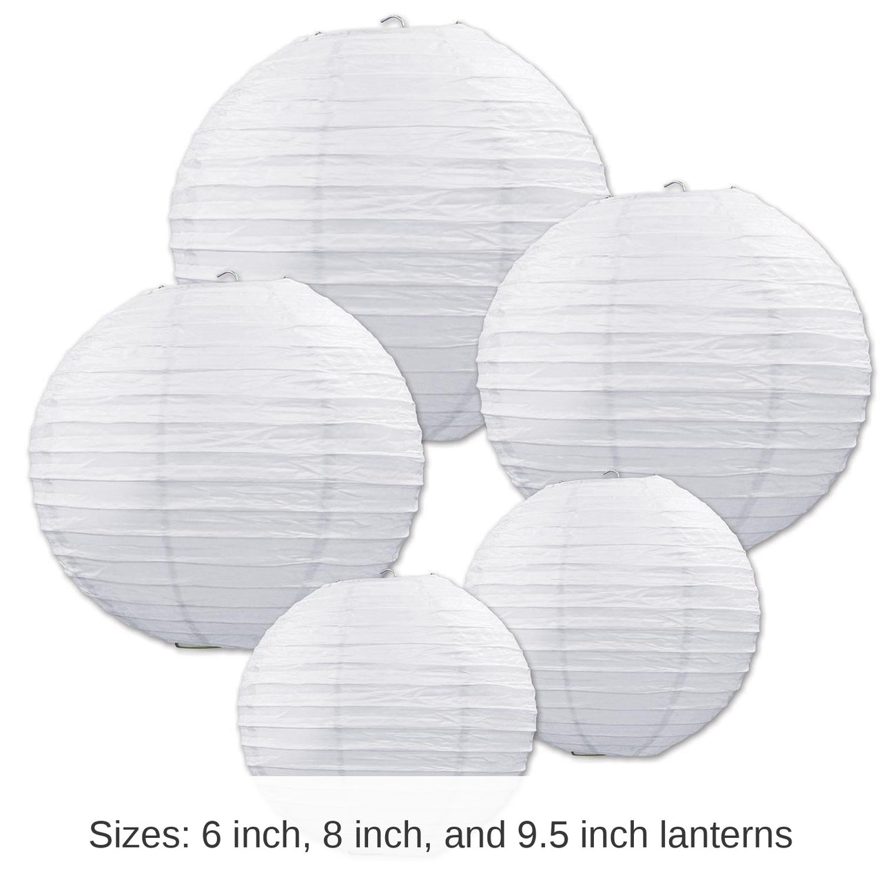 6 Pack Bulk Paper Lantern Assortment