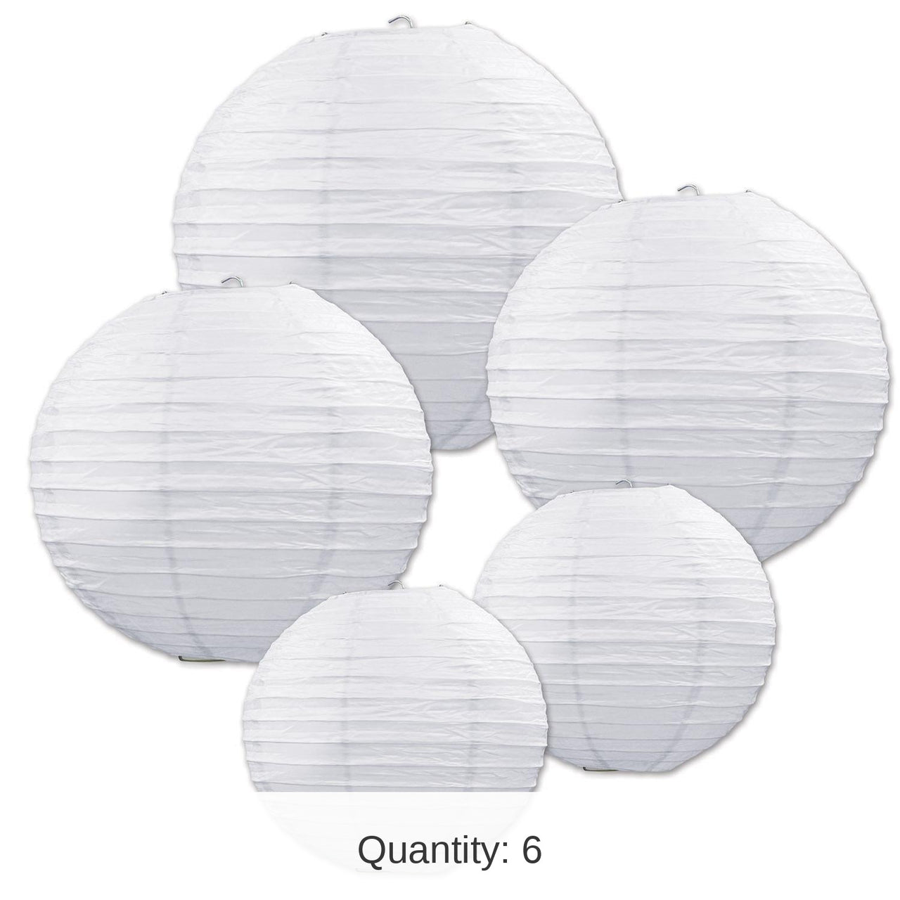 6 Pack Bulk Paper Lantern Assortment