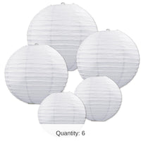 6 Pack Bulk Paper Lantern Assortment