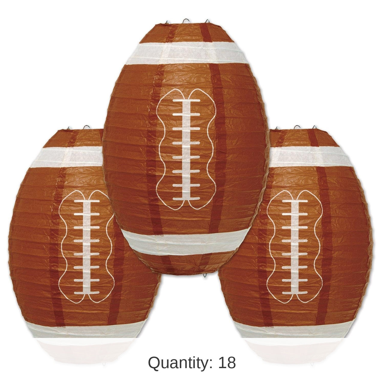 18 Pack Bulk Football Party Paper Lanterns