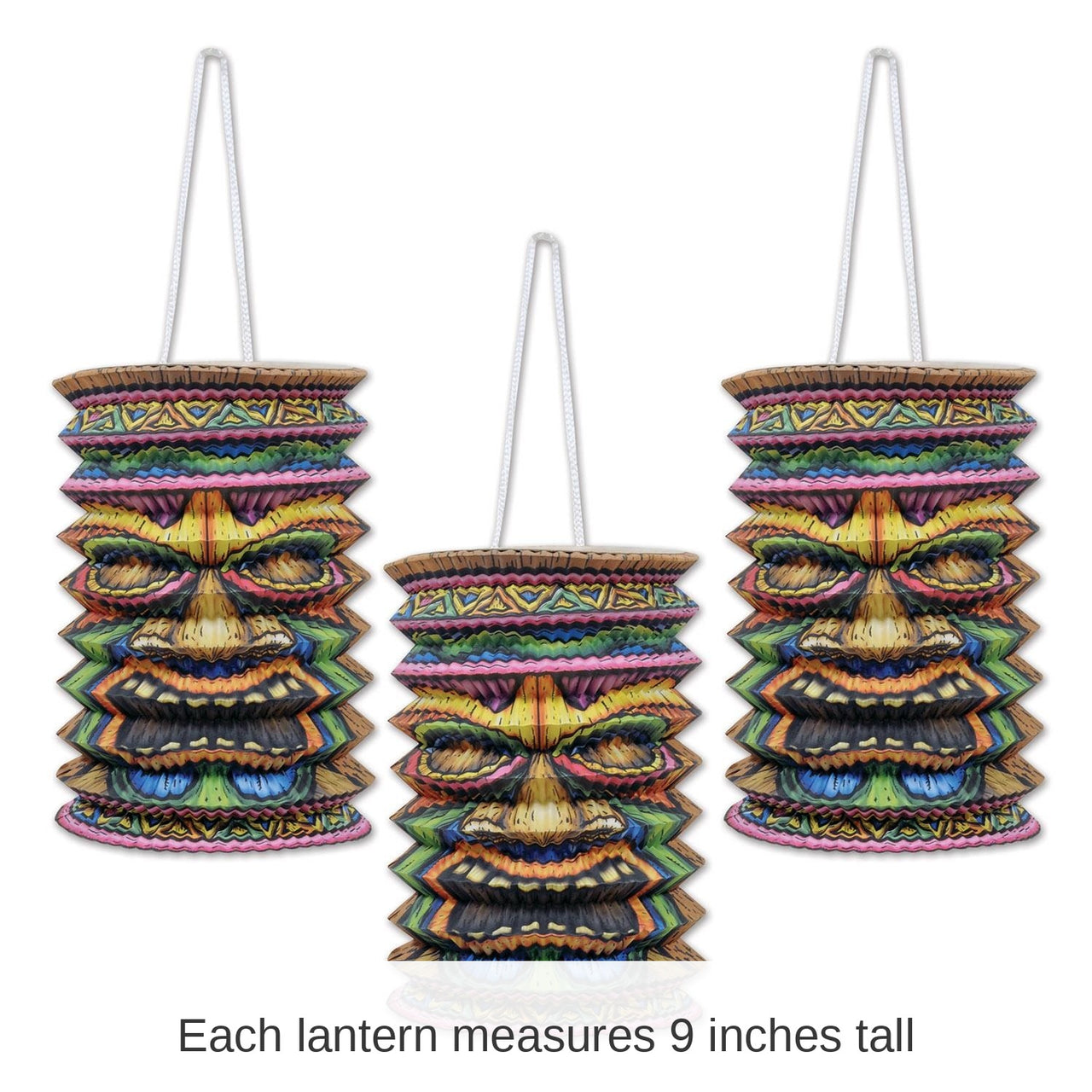 18 Pack Bulk Luau Party Tiki Paper Lanterns