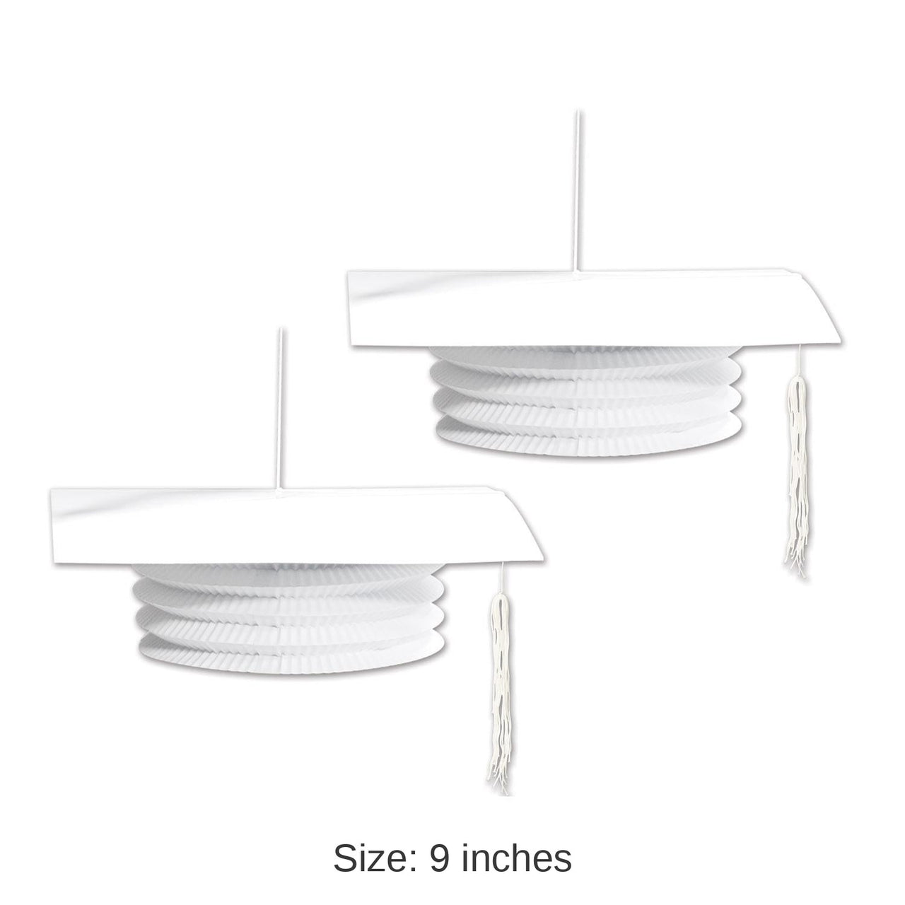 24 Pack Bulk White Grad Cap Graduation Party Paper Lanterns
