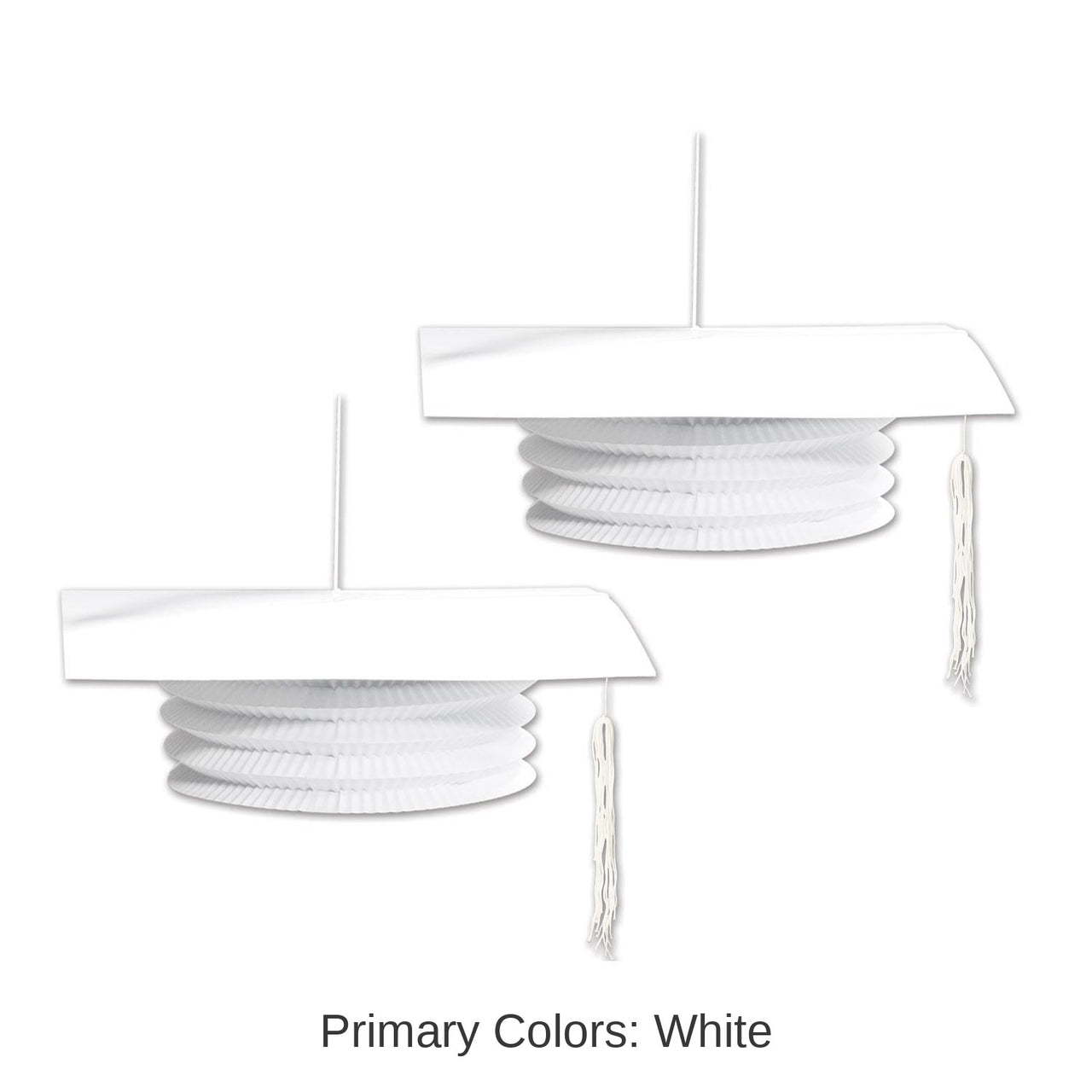 24 Pack Bulk White Grad Cap Graduation Party Paper Lanterns