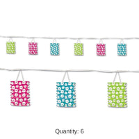 6 Pack Bulk Luau Party Hibiscus Lantern Garland