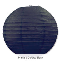 18 Pack Bulk Party Paper Lanterns black