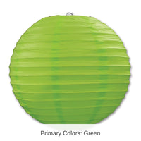 18 Pack Bulk Party Paper Lanterns Light green