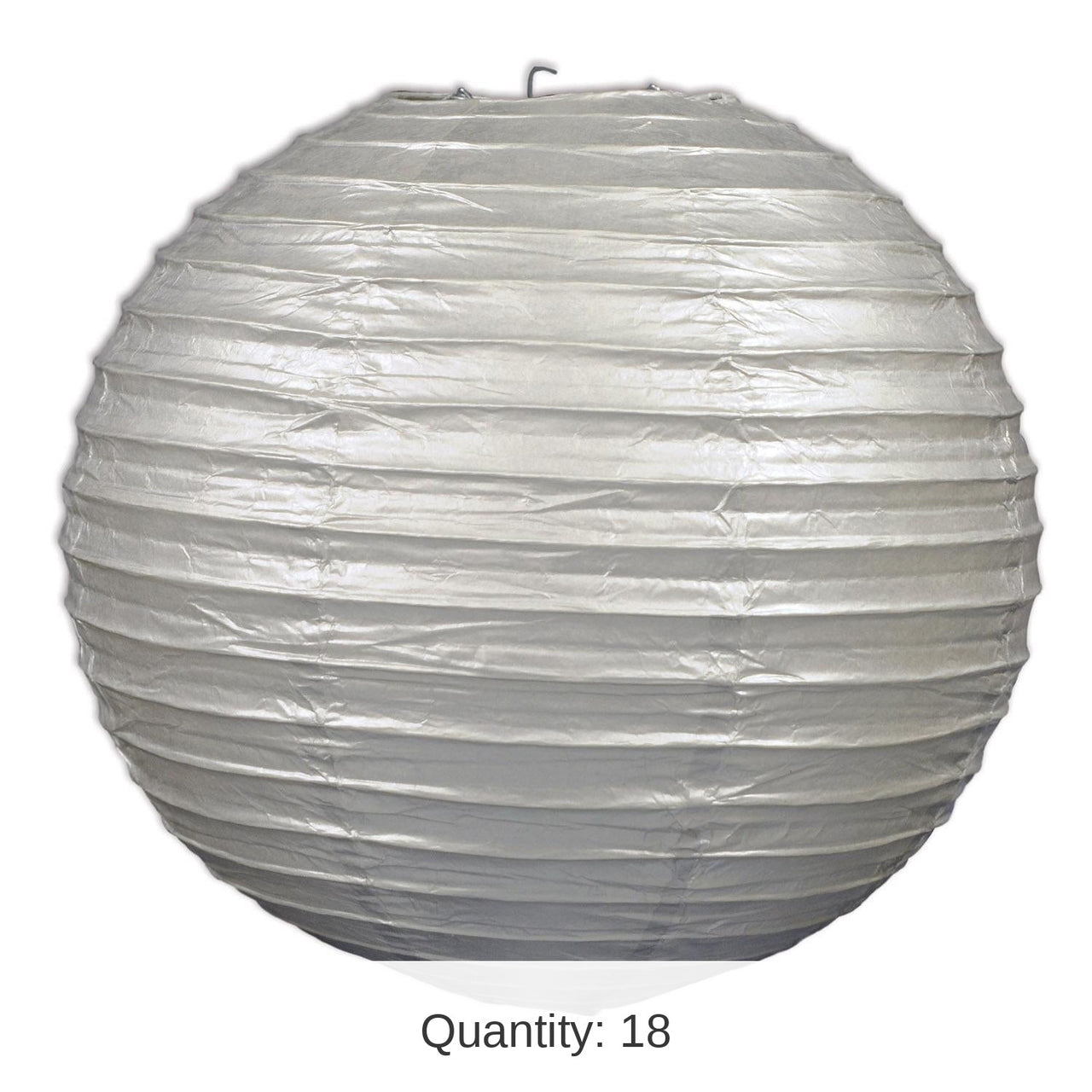 18 Pack Bulk Party Paper Lanterns silver