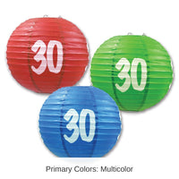 18 Pack Bulk 30th Birthday Party Paper Lanterns