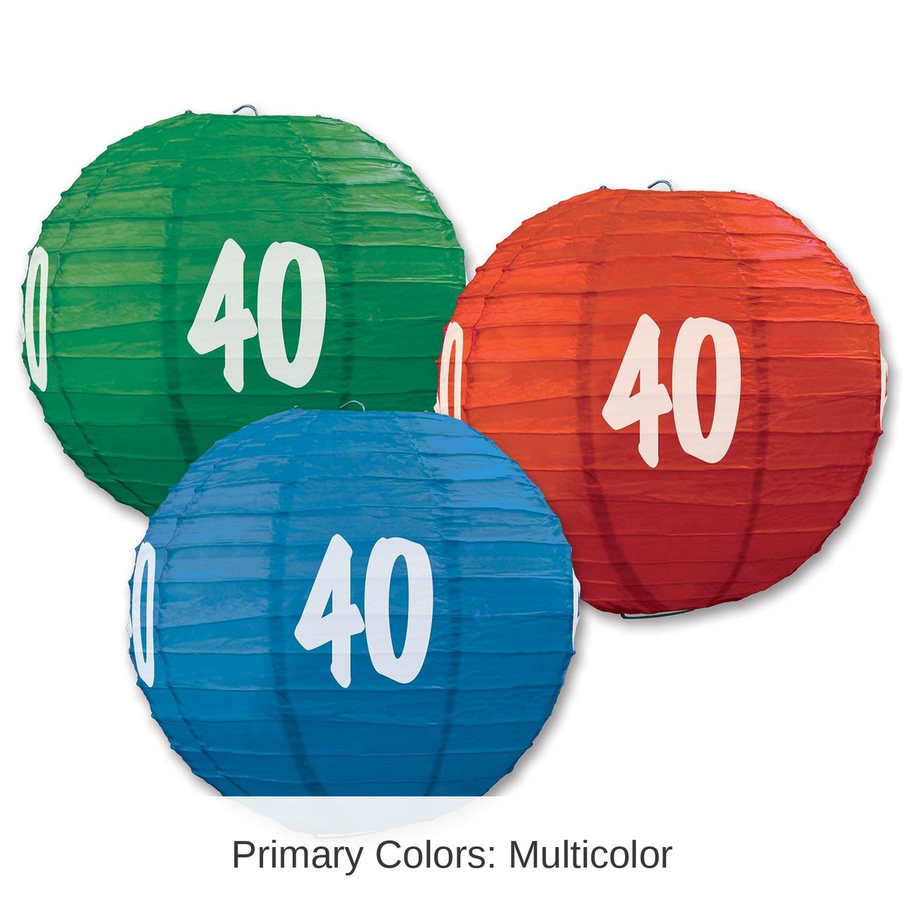 18 Pack Bulk 40th Birthday Party Paper Lanterns