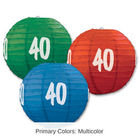 18 Pack Bulk 40th Birthday Party Paper Lanterns