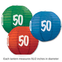 18 Pack Bulk 50th Birthday Party Paper Lanterns