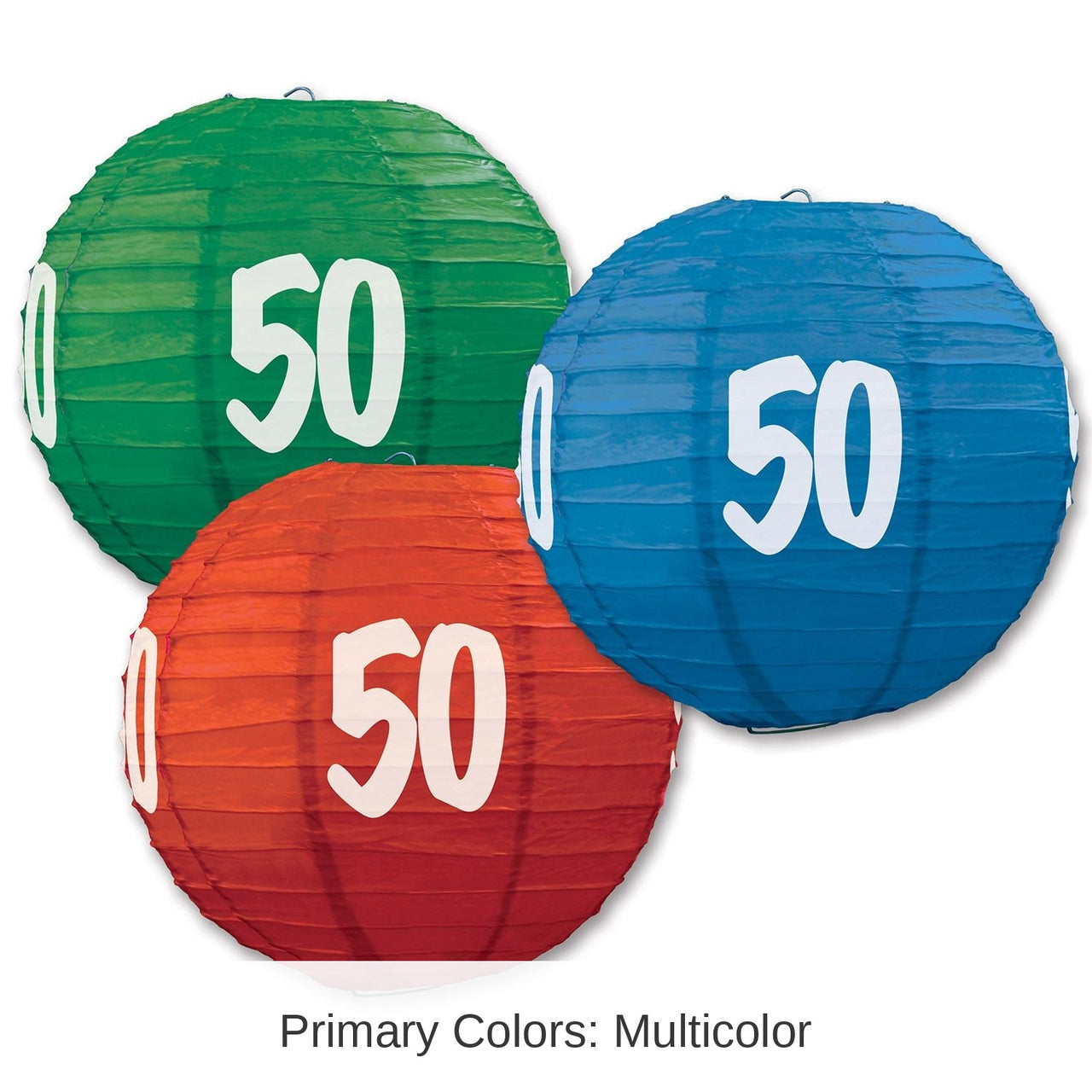 18 Pack Bulk 50th Birthday Party Paper Lanterns