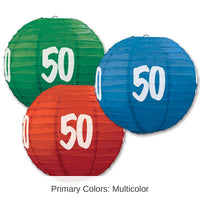18 Pack Bulk 50th Birthday Party Paper Lanterns