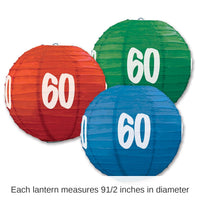 18 Pack Bulk 60th Birthday Party Paper Lanterns