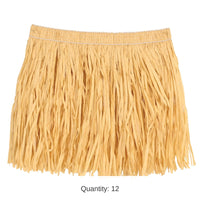12 Pack Bulk Luau Party Child Mini Hula Skirt