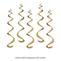 30 Piece Bulk Printed Leopard Print Party Whirls