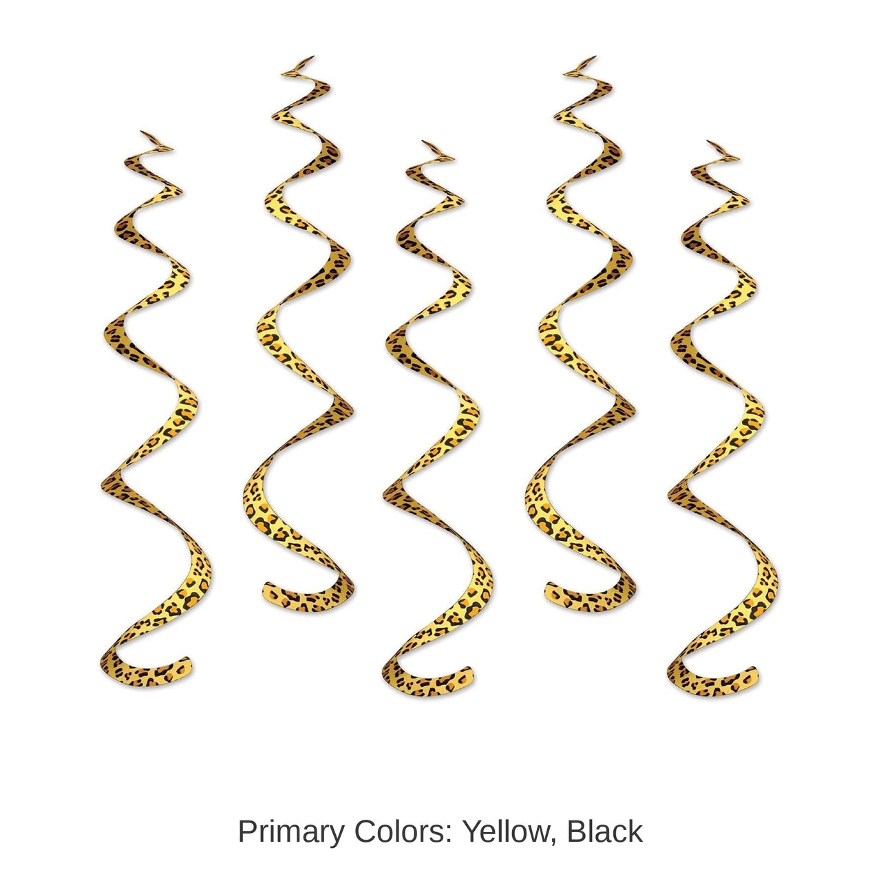 30 Piece Bulk Printed Leopard Print Party Whirls