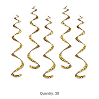 30 Piece Bulk Printed Leopard Print Party Whirls
