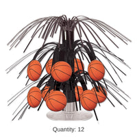 12 Pack Bulk Basketball Mini Party Cascade Centerpiece