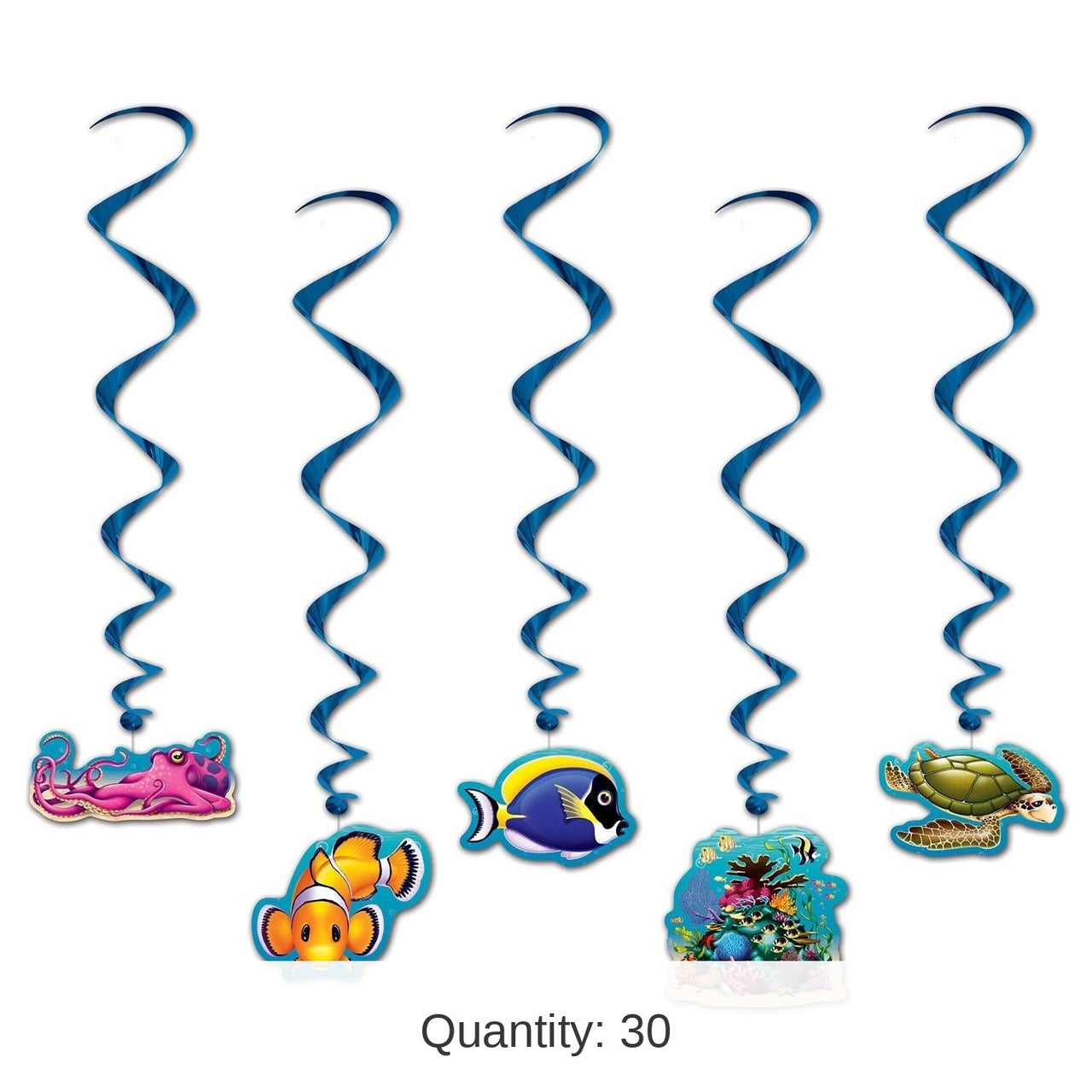 30 Piece Bulk Under The Sea Party Whirls