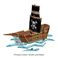 12 Pack Bulk 3-D Pirate Ship Party Centerpiece