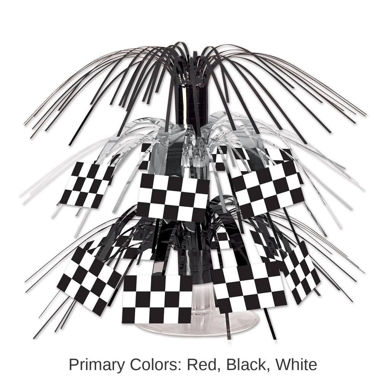 12 Pack Bulk Checkered Flag Mini Party Cascade Centerpiece