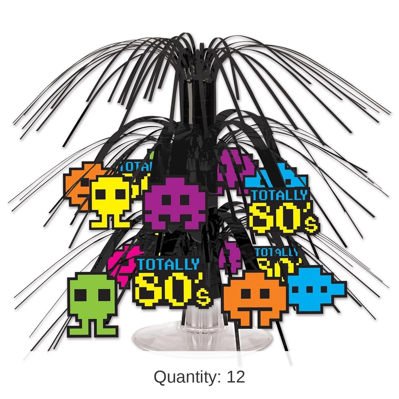 12 Pack Bulk 80's Mini Cascade Party Centerpiece