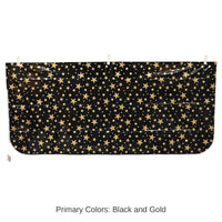 12 Pack Bulk New Year's Eve Plastic Balloon Bag - black/gold - bag only