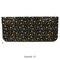 12 Pack Bulk New Year's Eve Plastic Balloon Bag - black/gold - bag only