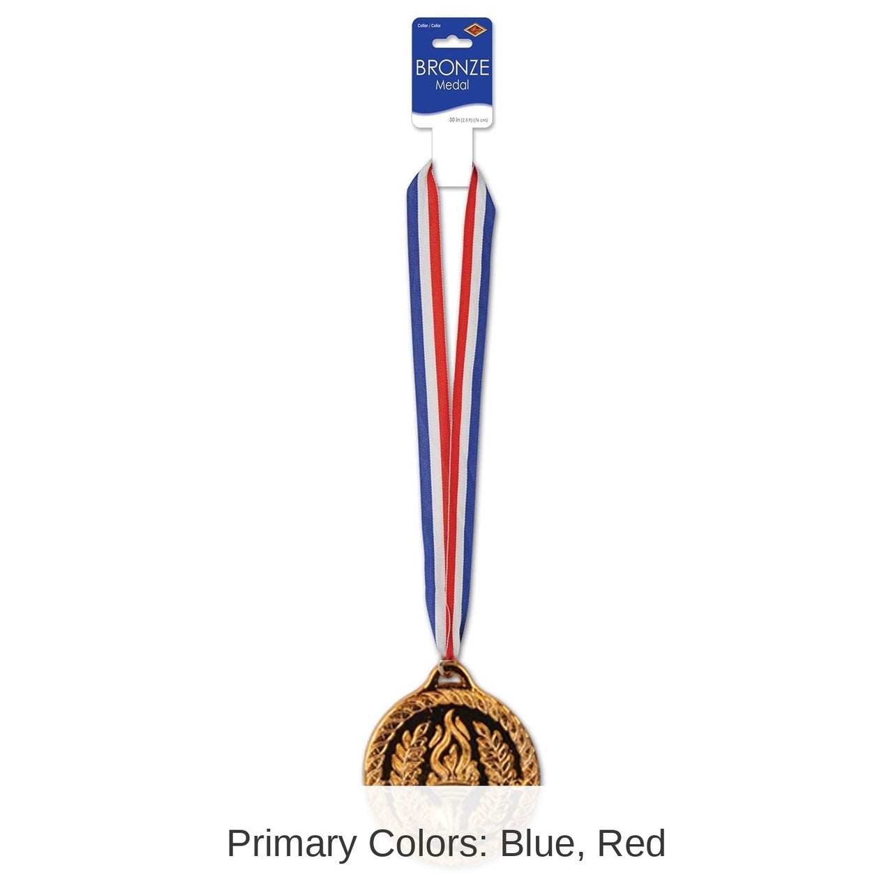 12 Pack Bulk Bronze Medal with Ribbon (4 Inch Medal)