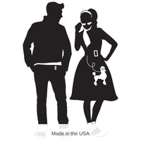 24 Pack Bulk 50's Party Silhouettes