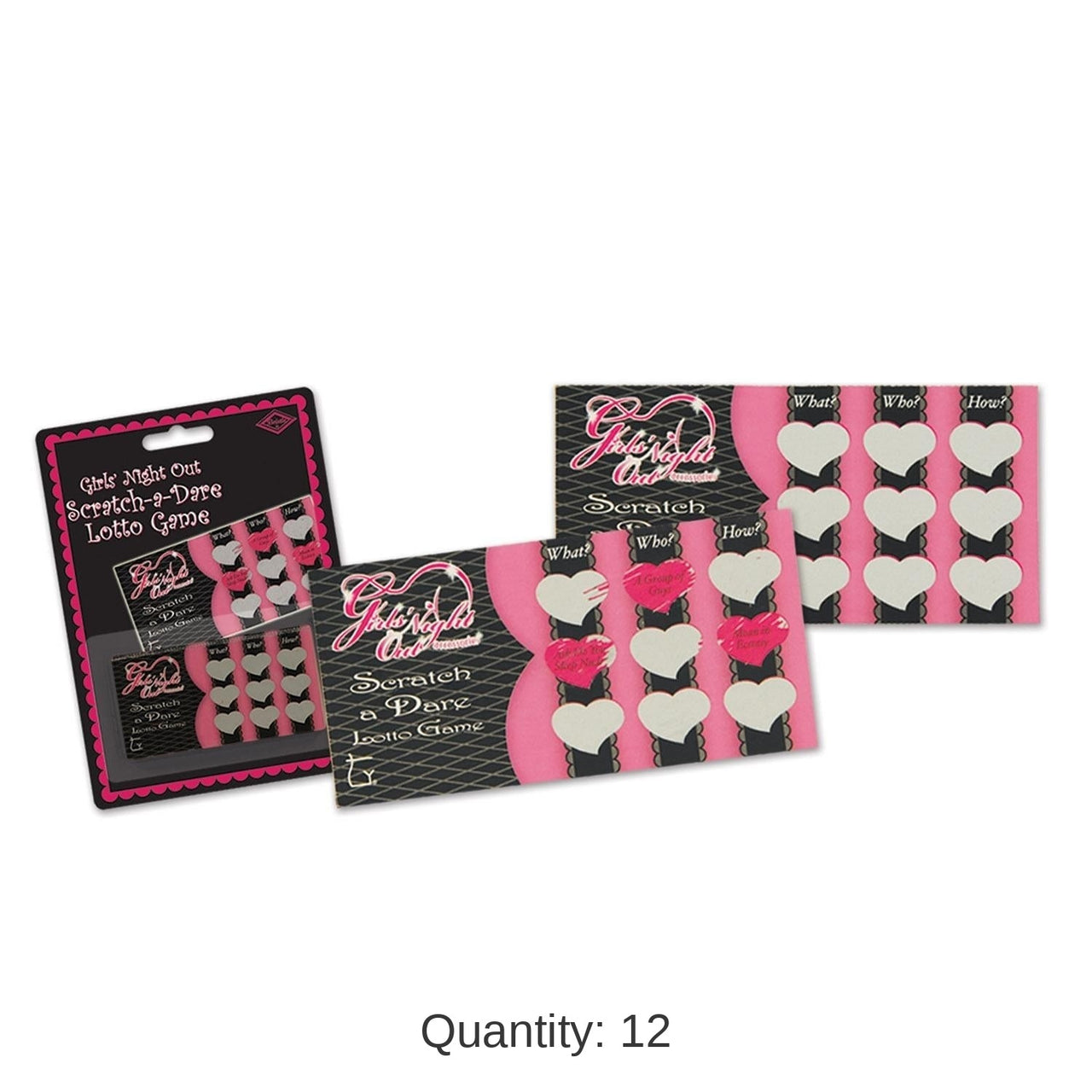 12 Pack Bulk Bachelorette Party Girls' Night Out Scratch-A-Dare Game 12/Pack
