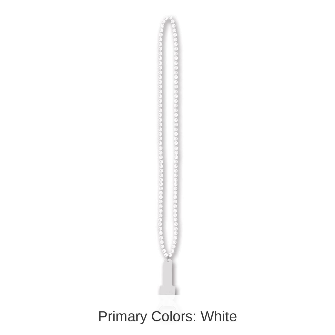 12 Pack Bulk Bead Necklace with Bottle Opener - white