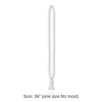 12 Pack Bulk Bead Necklace with Bottle Opener - white