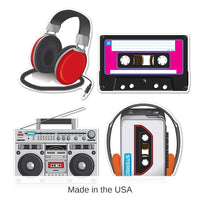 48 Pack Bulk Cassette Player Party Cutouts