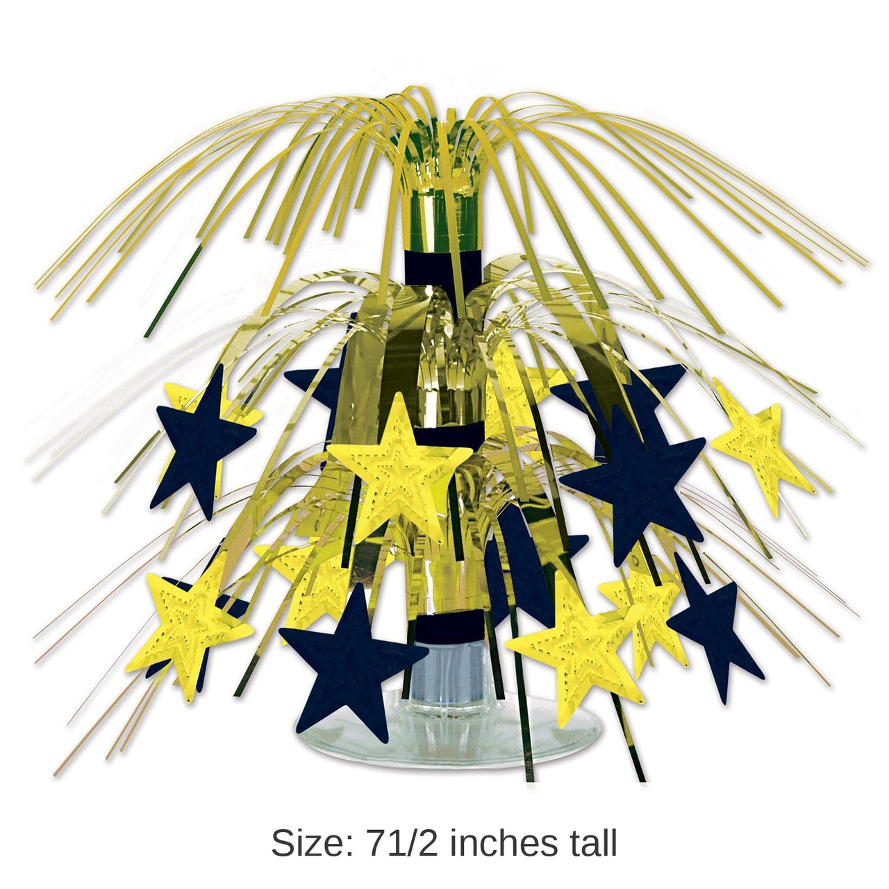 12 Pack Bulk New Year's Eve Star Mini Cascade Centerpiece - black/gold