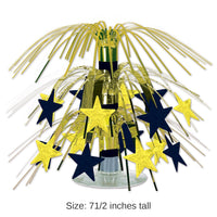 12 Pack Bulk New Year's Eve Star Mini Cascade Centerpiece - black/gold