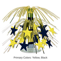 12 Pack Bulk New Year's Eve Star Mini Cascade Centerpiece - black/gold