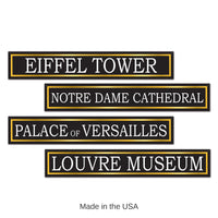 48 Pack Bulk French Street Party Sign Cutouts