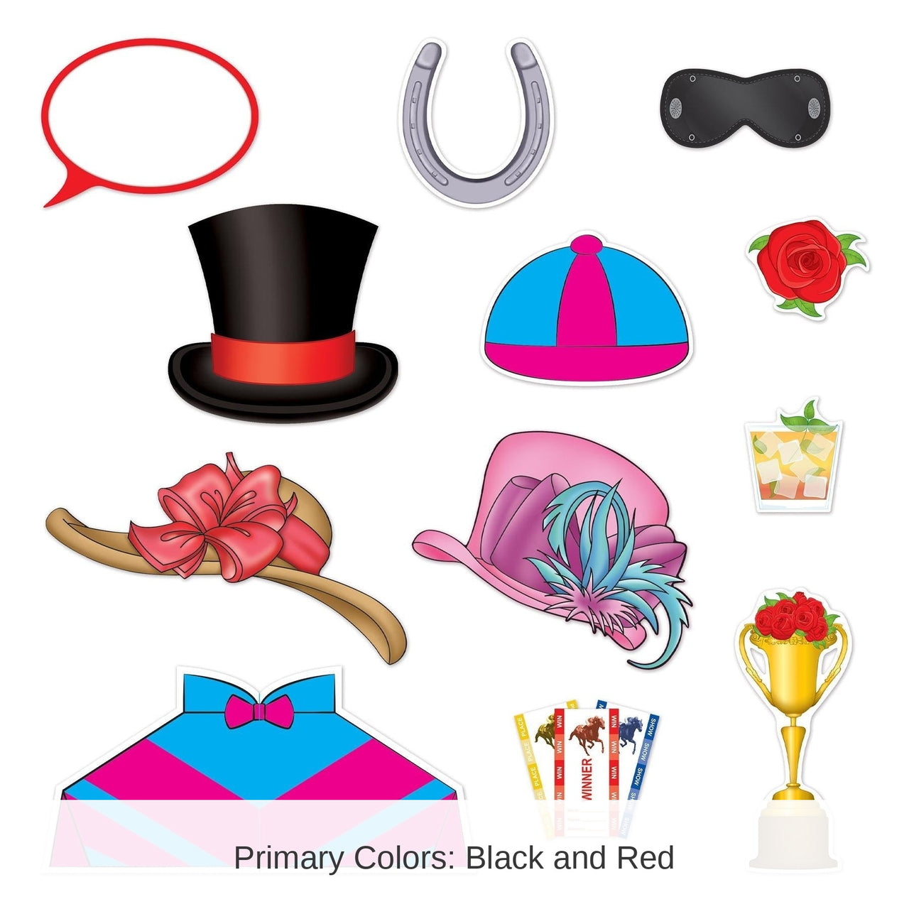 144 Pack Bulk Horse Racing Party Photo Fun Signs