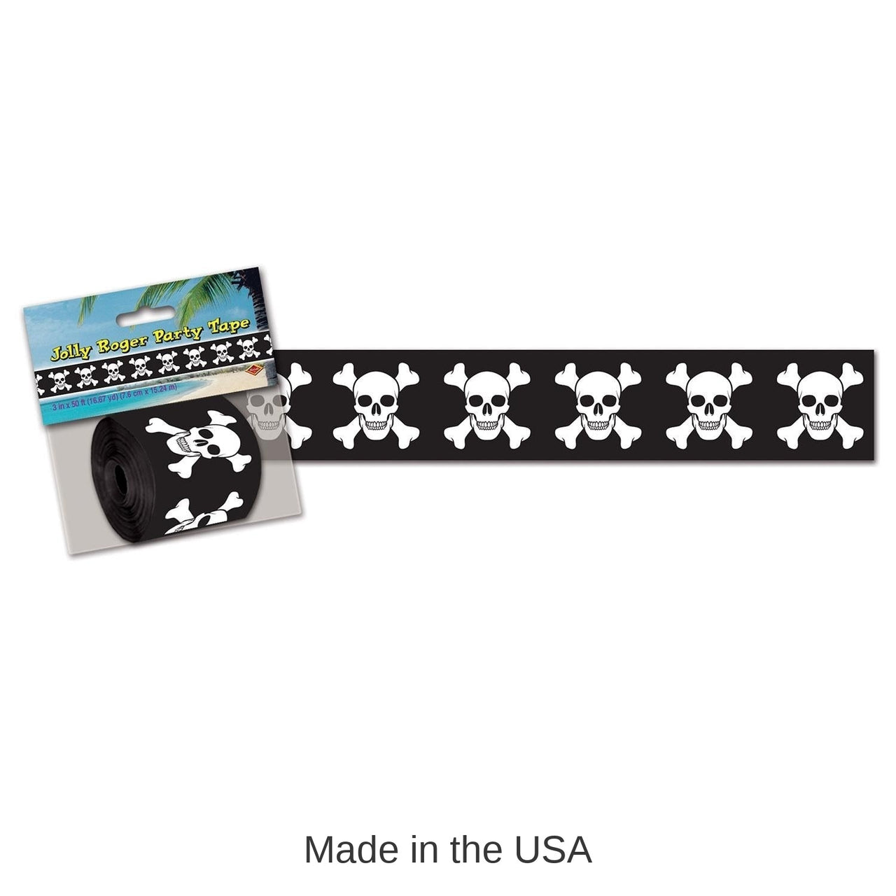 12 Pack Bulk Pirate Party Poly Decorating Material 50 ft Roll